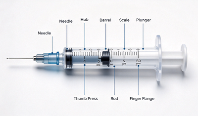 Main Parts of a Syringe